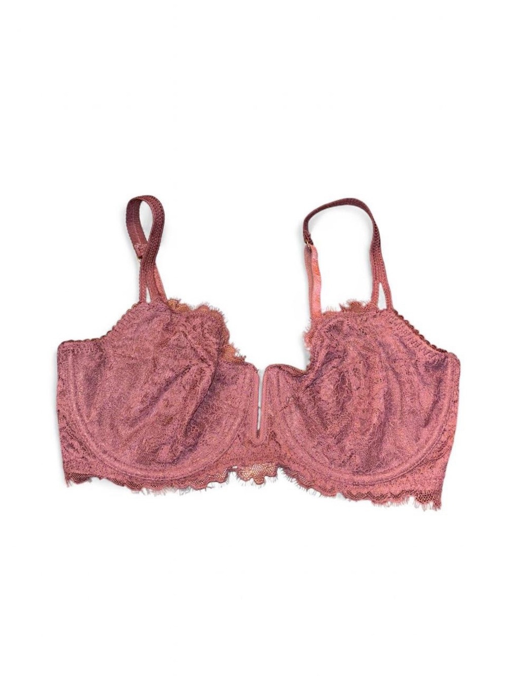Lace Underwire Bra in Dusty Rose